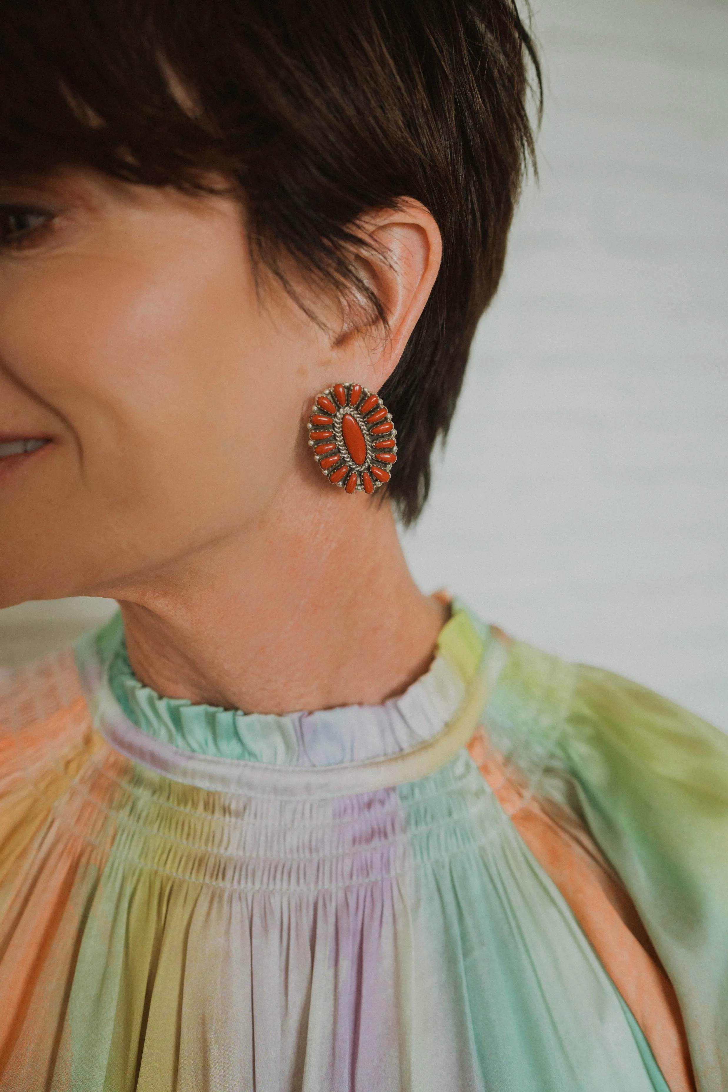 Rheny Earrings | Coral