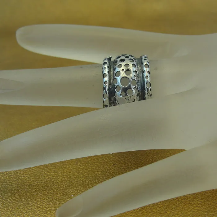 Ring 925 Sterling Silver  size 6,6.5,7 Artistic Handmade Hadar Designers  (H) y