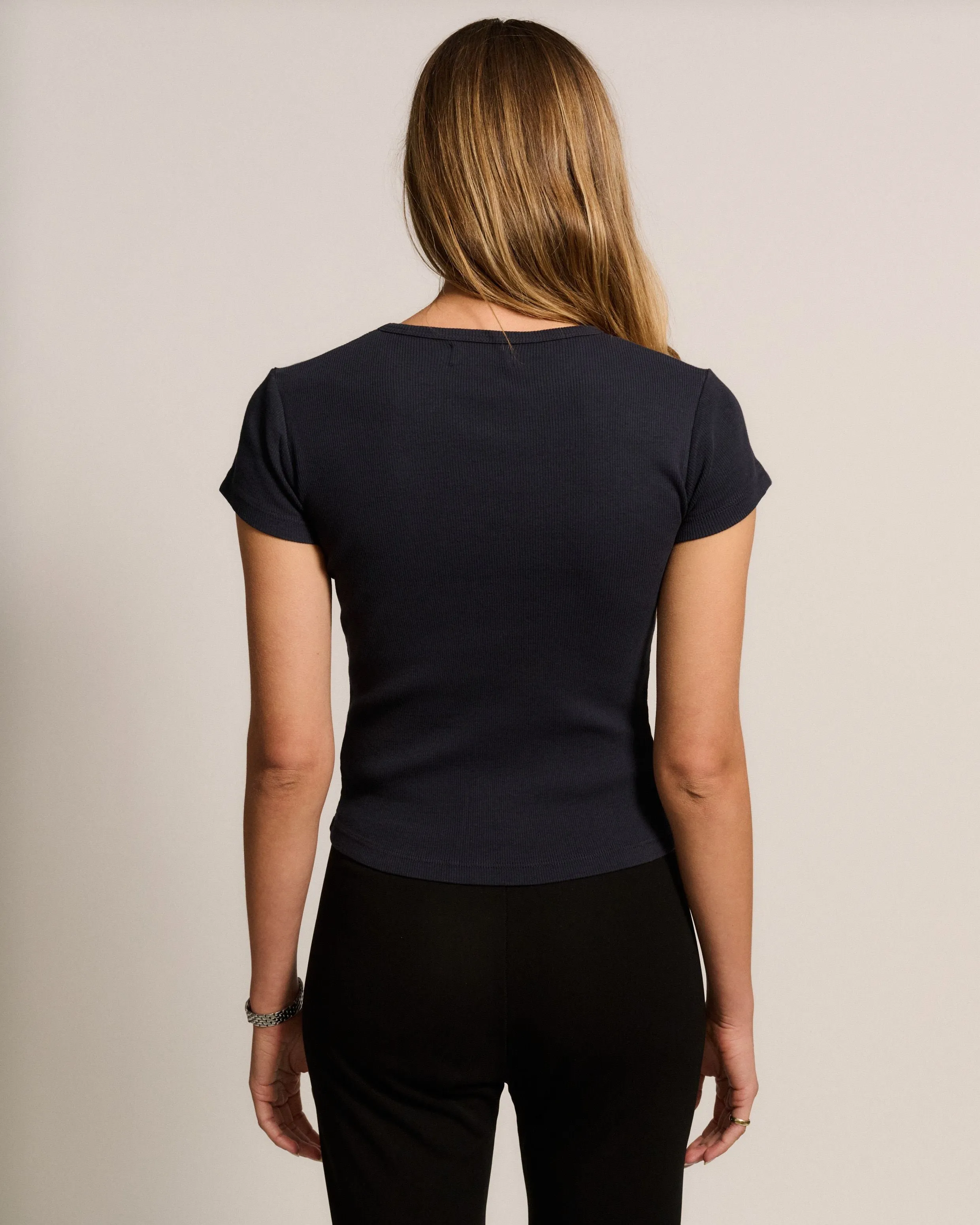 RLT RIBBED TEE - NAVY