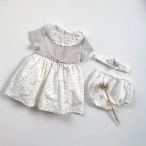 Romy Grey & Yellow Ditsy Set