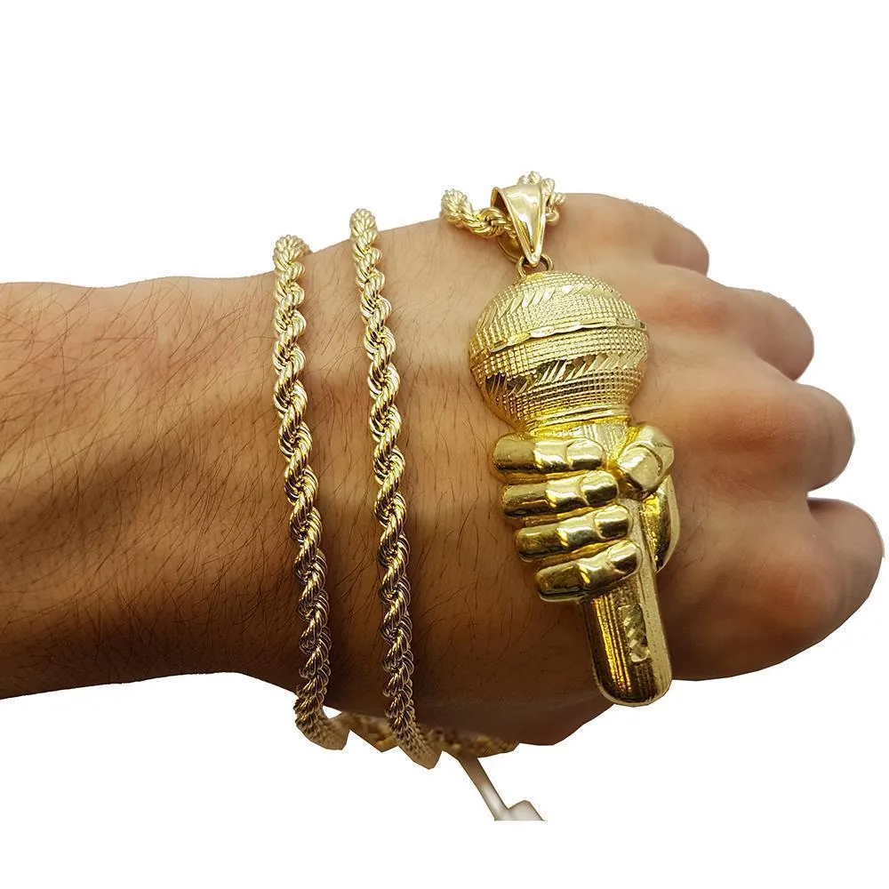 Rope Chain 4.0MM 10K With Microphone en OR 10K MNG-021