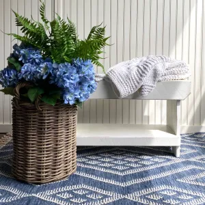 Round Wicker Basket with Handles