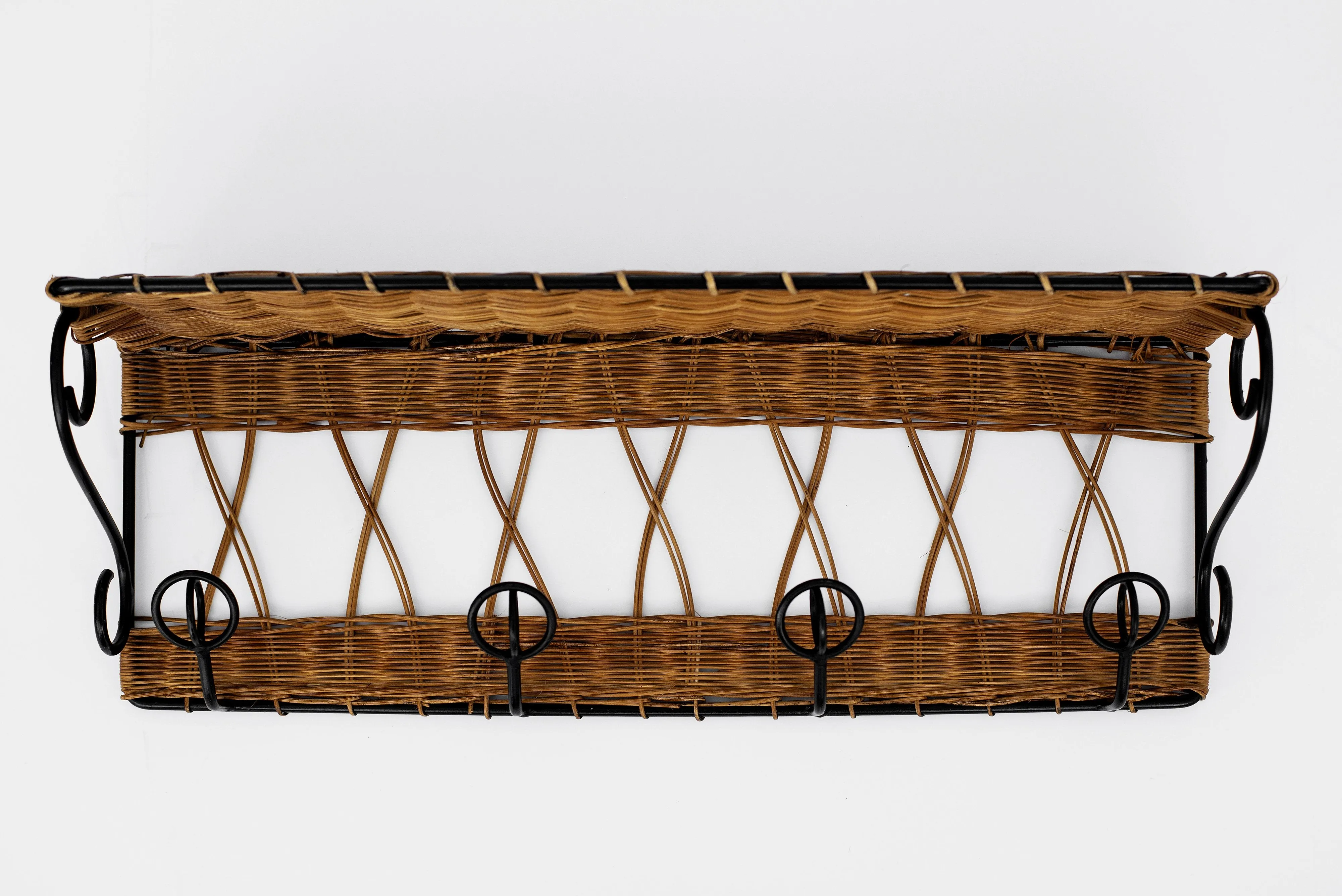 Royere Style Wicker Coat Rack
