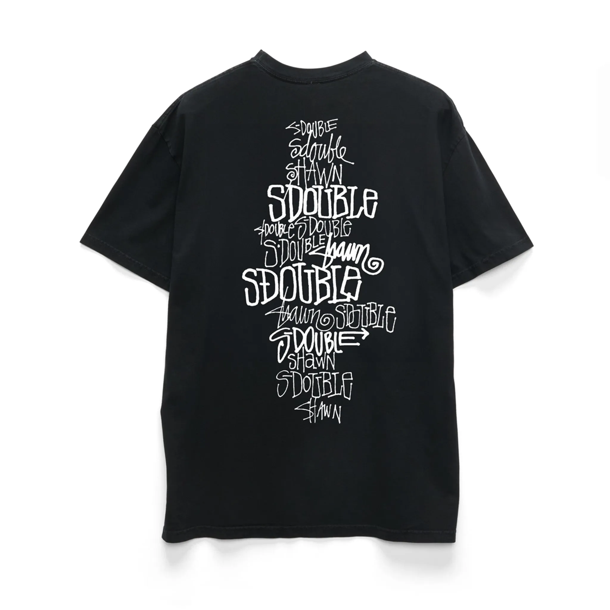 S-Double Script Stack Tee Washed Black