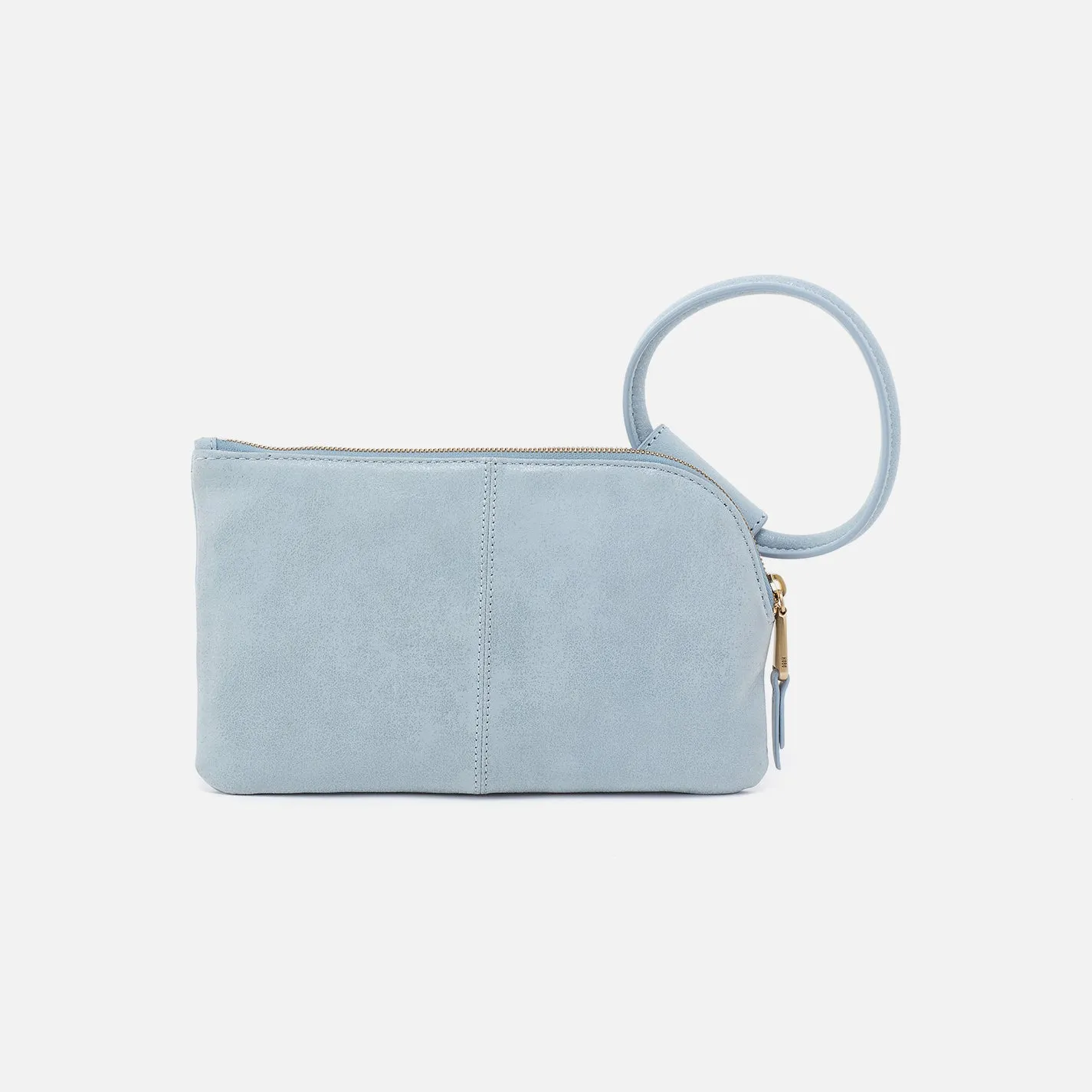 Sable Wristlet In Buffed Leather - Sky