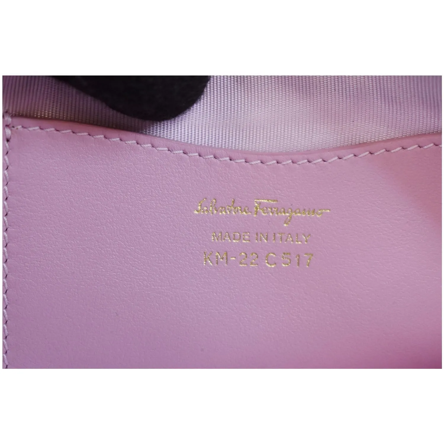SALVATORE FERRAGAMO Vara Twinkle Wristlet Pouch Pink