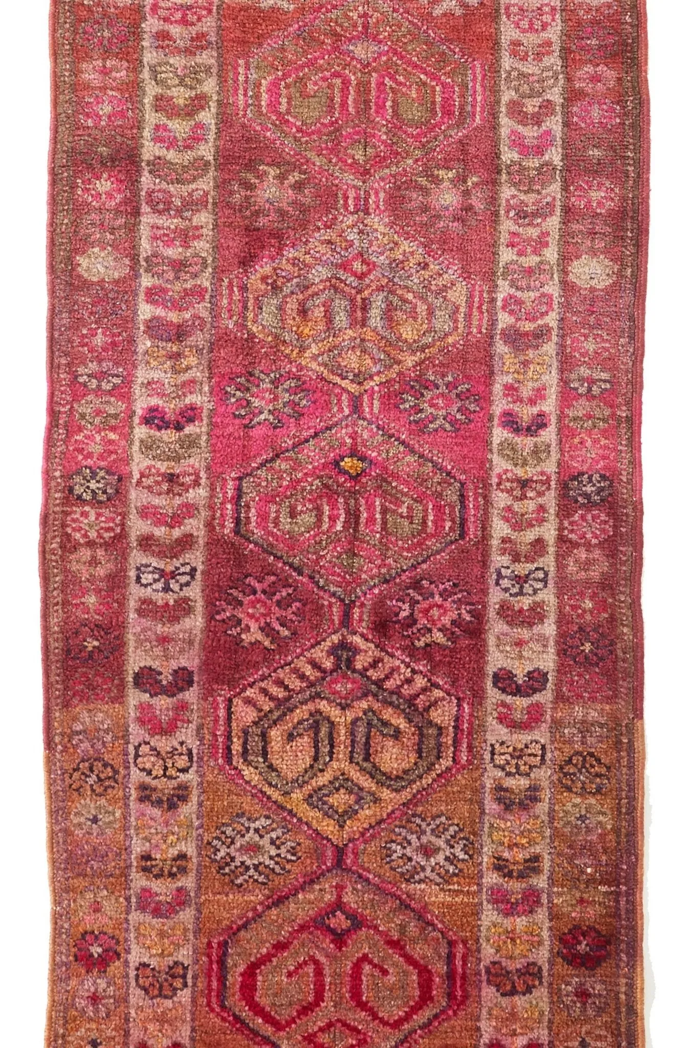 'Sanguine' Vintage Turkish Rug - 2'8'' x 12'3''