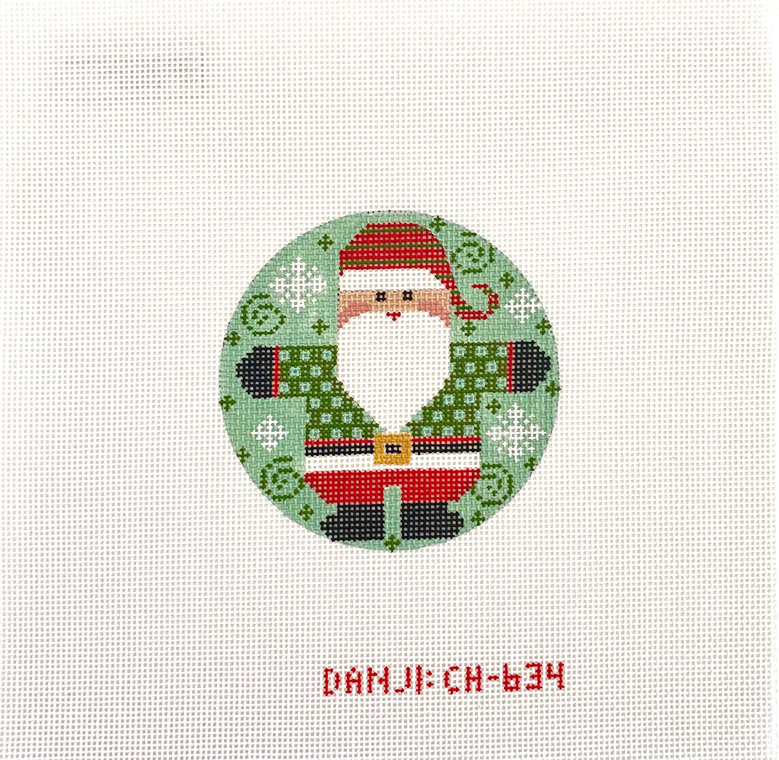Santa Round - Checkered Coat Greens