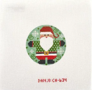 Santa Round - Checkered Coat Greens