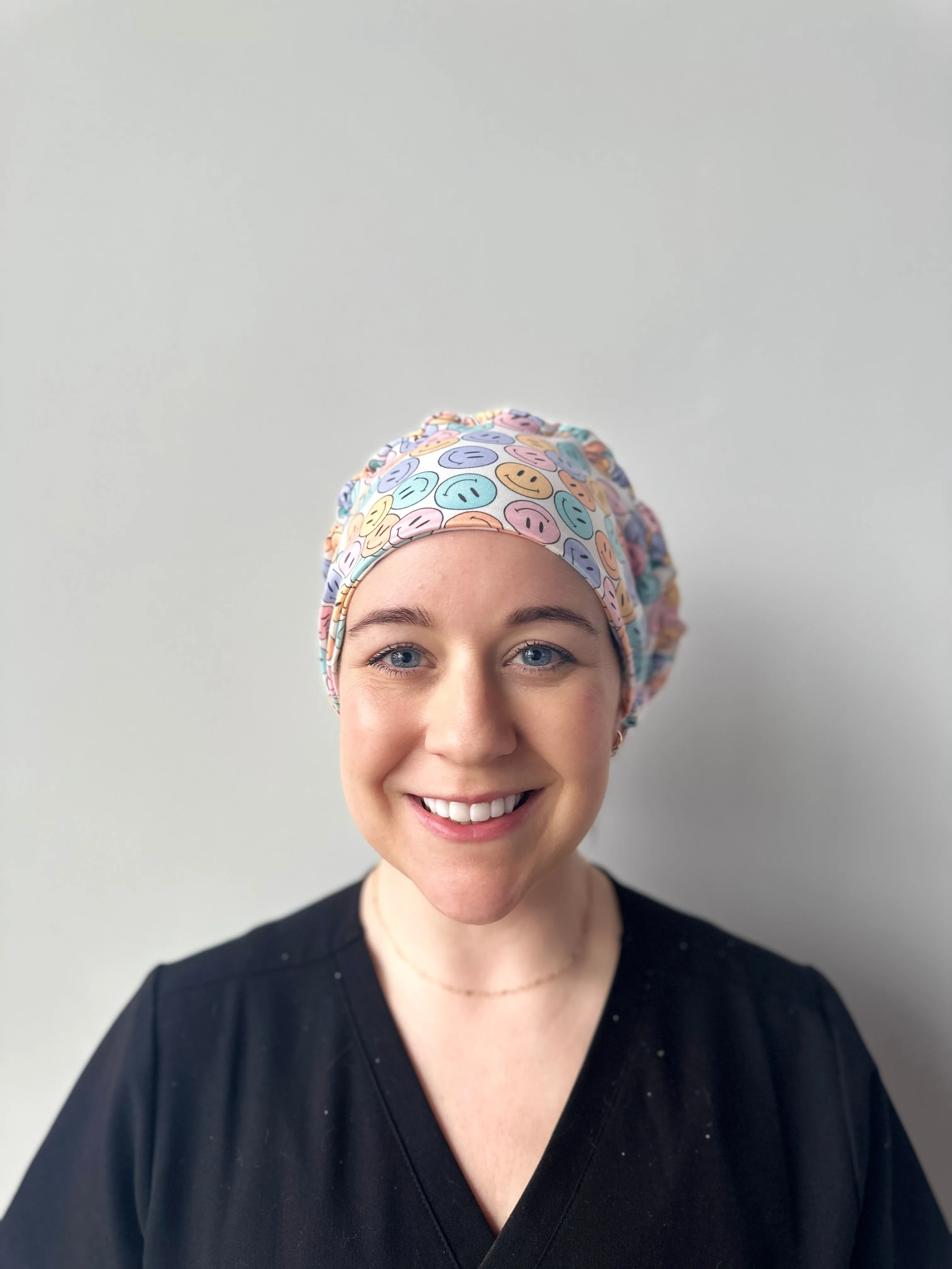 Scrub Hat - Colorful Smiley Faces