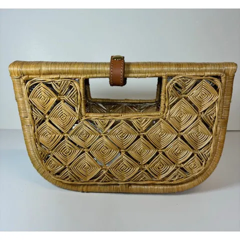 Serpui Joyce Wicker Clutch