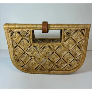 Serpui Joyce Wicker Clutch