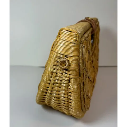 Serpui Joyce Wicker Clutch