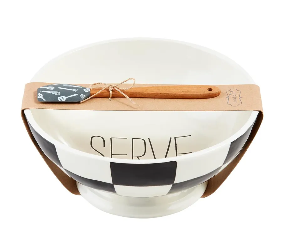 SERVE CHECKERED BOWL SET