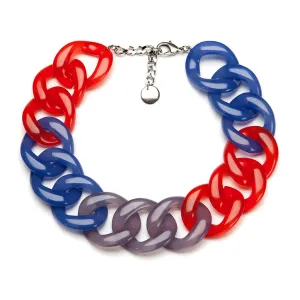 SHADED SHORT RESIN LINK NECKLACE