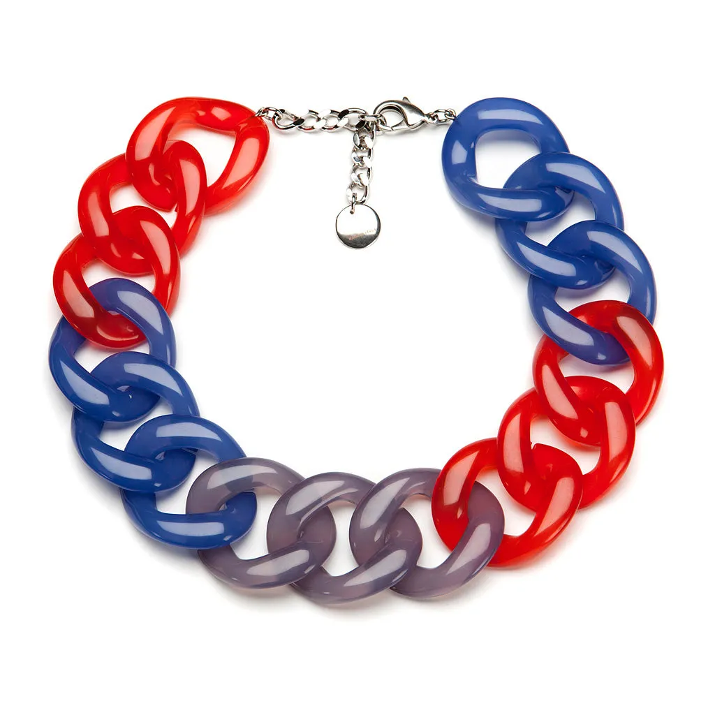 SHADED SHORT RESIN LINK NECKLACE