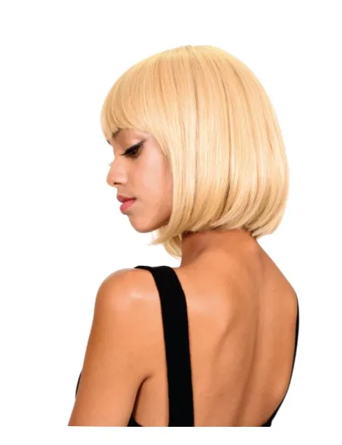Short Bob Wig with Bangs - Sky Blue