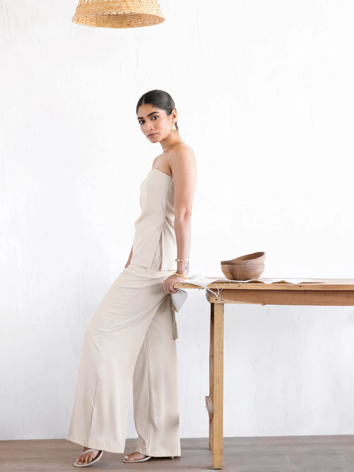 Side Slit Detailed Tube Top