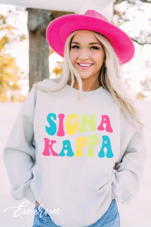 Sigma Kappa Bright Floral Crewneck