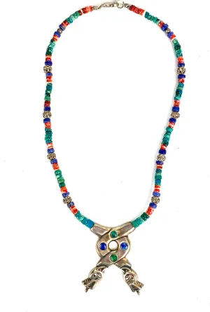 Silver Breast Ornament Necklace