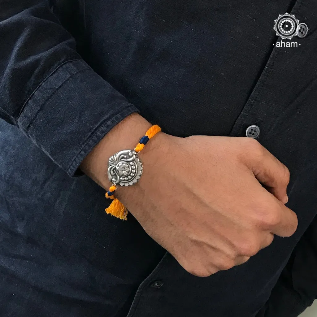Silver Flower  Rakhi