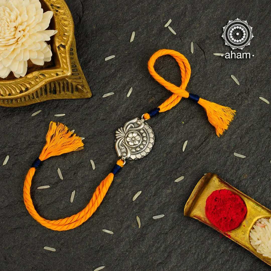 Silver Flower  Rakhi