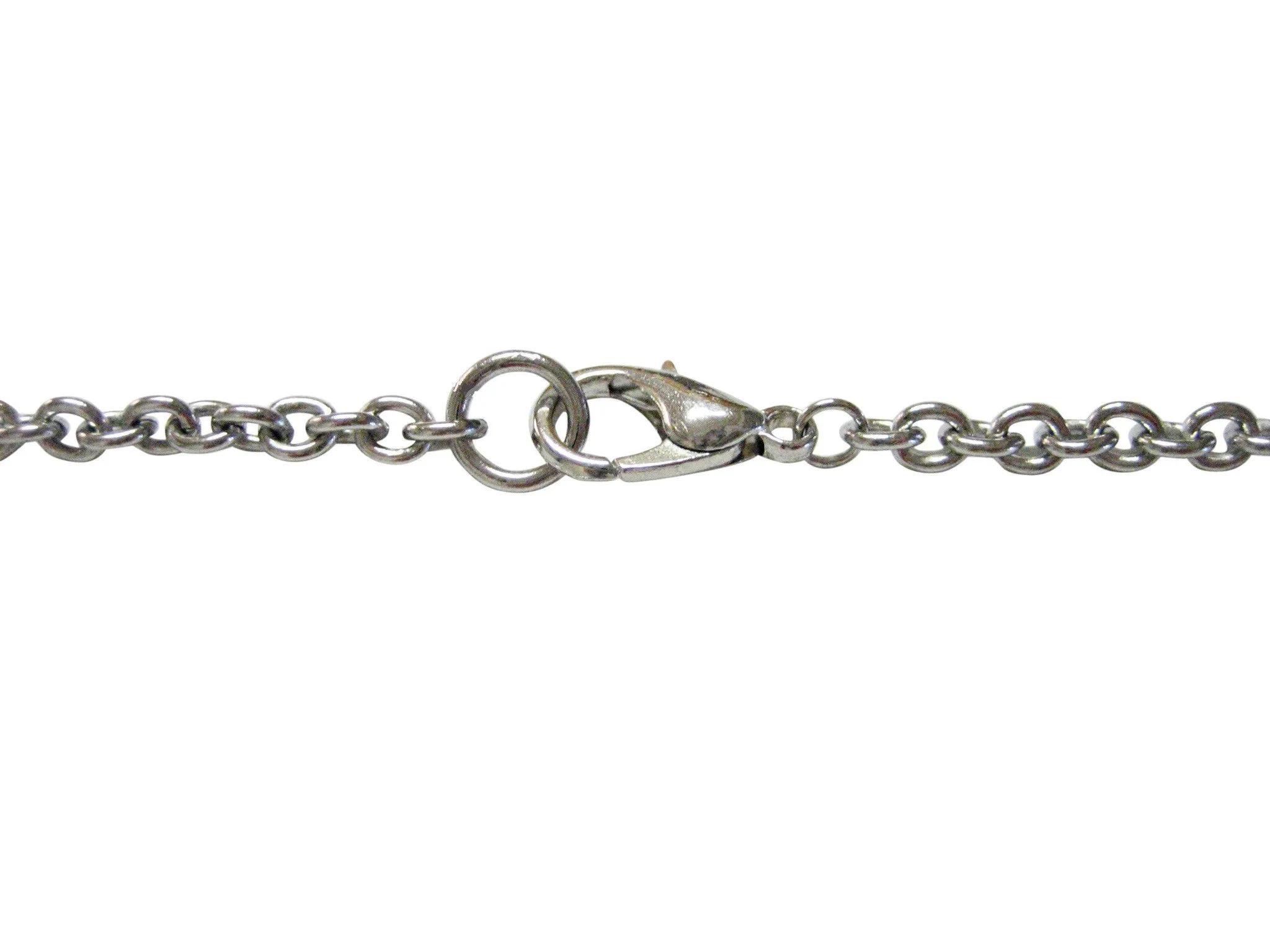 Silver Toned Detailed Martini Glass Necklace