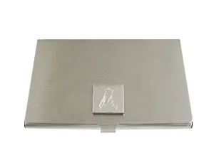 Silver Toned Etched Detailed Fly Bug Insect Business Card Holder