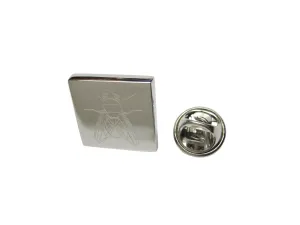 Silver Toned Etched Detailed Fly Bug Insect Lapel Pin