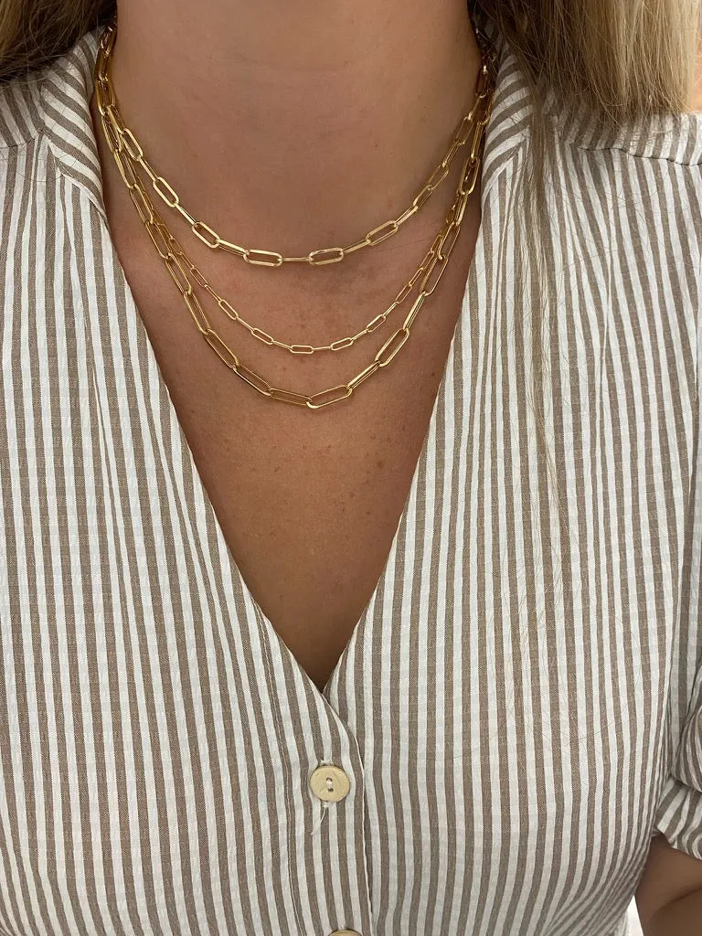 Small Paperclip Chain Necklace