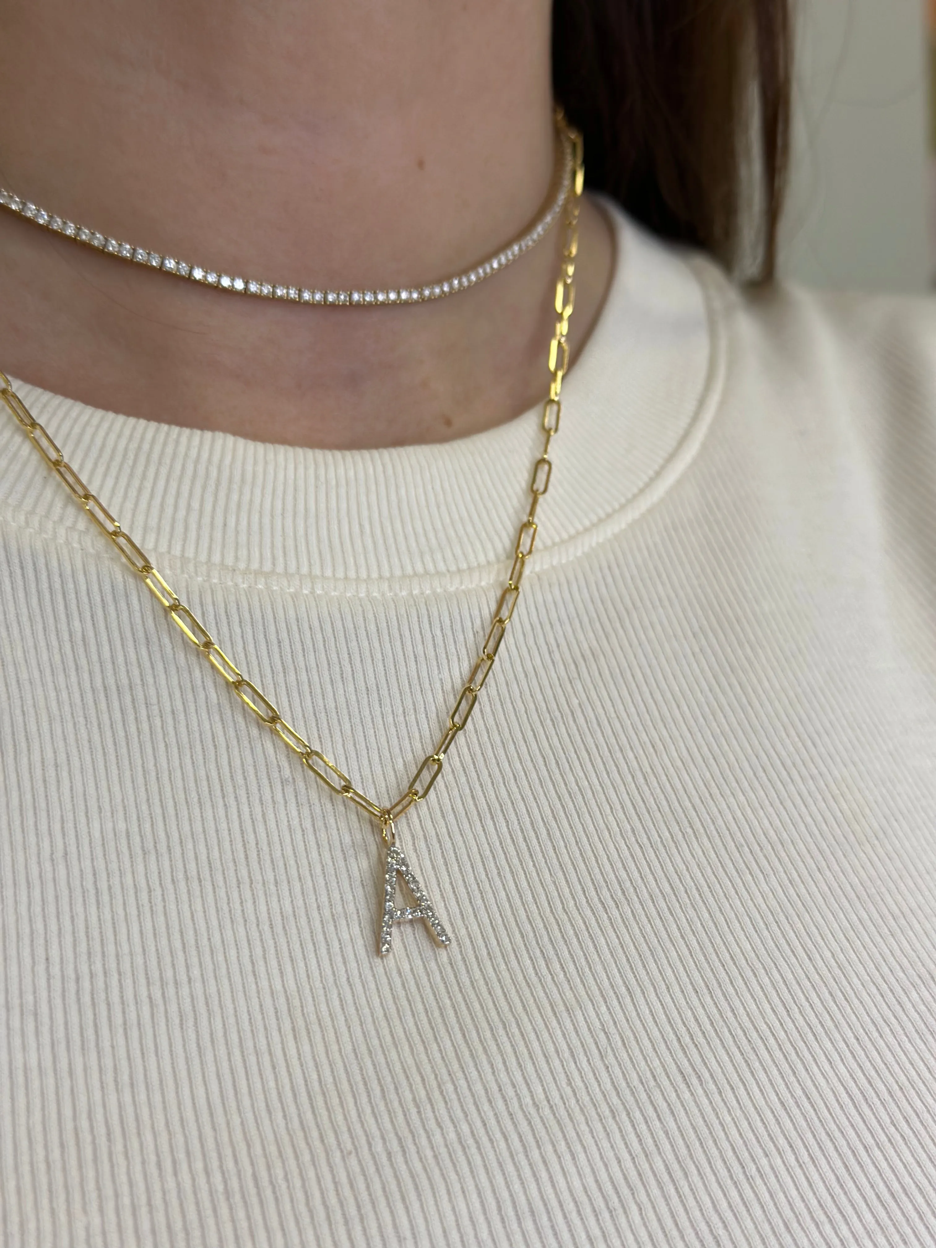 Small Paperclip Chain Necklace