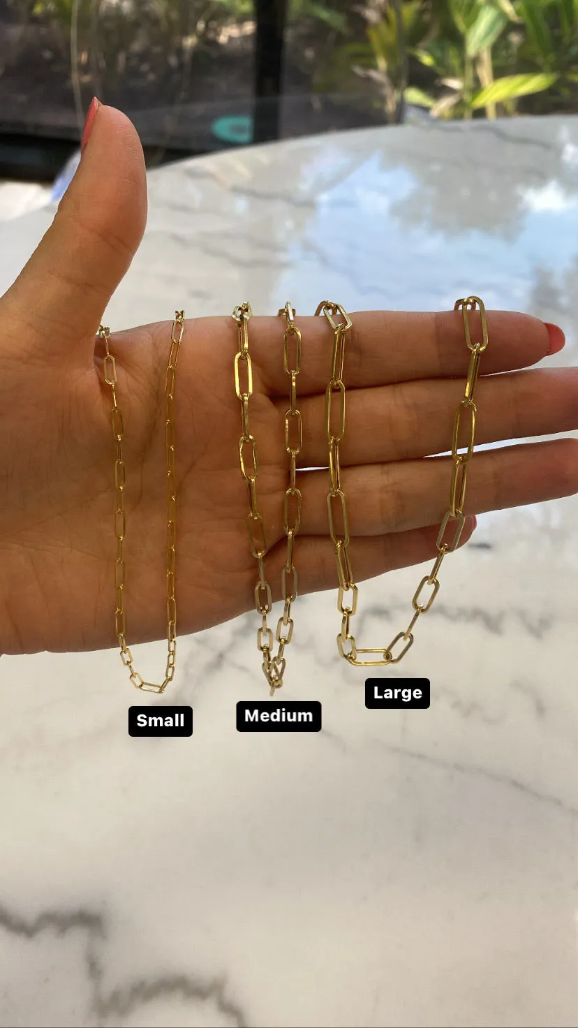Small Paperclip Chain Necklace