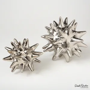 Small Urchin Bright Silver - Global Views