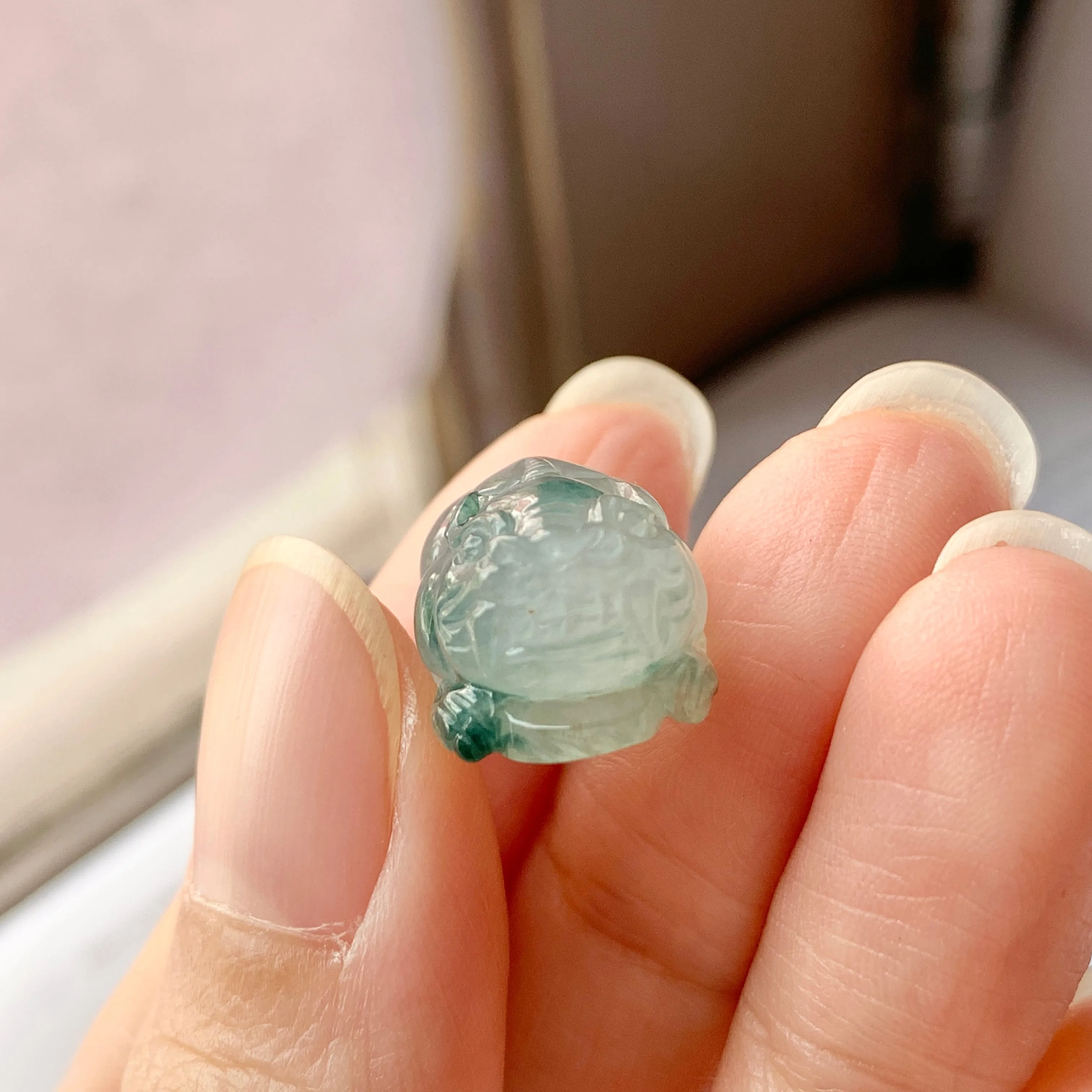 SOLD OUT: A-Grade Natural Floral Jadeite Pixiu No.171726