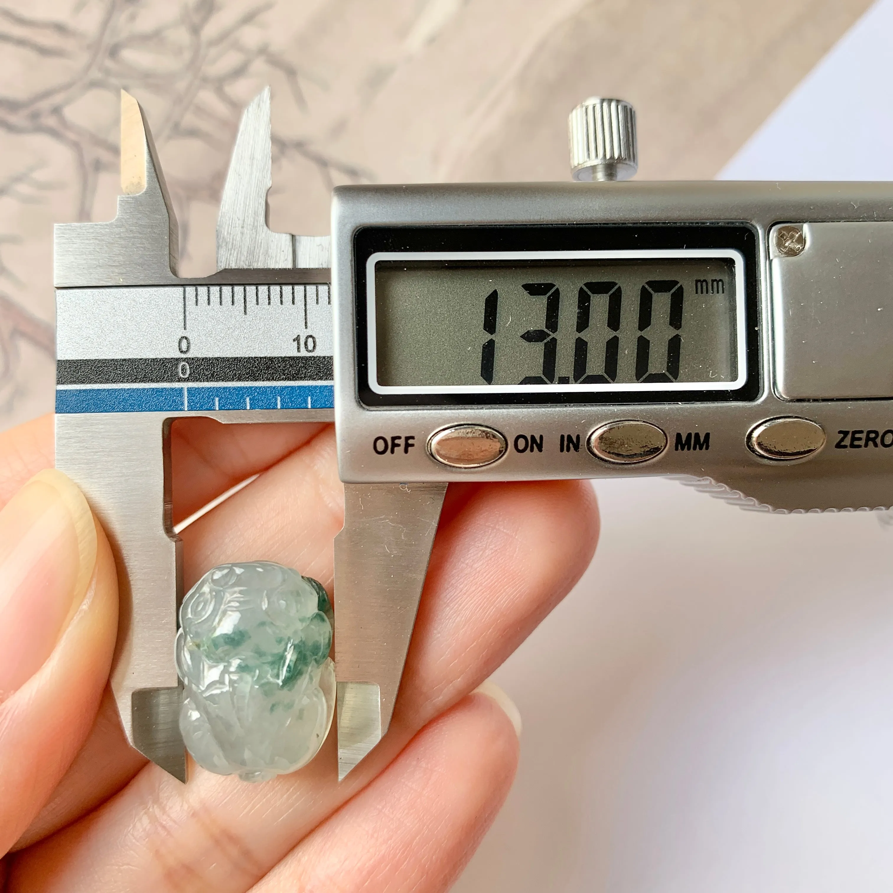 SOLD OUT: A-Grade Natural Floral Jadeite Pixiu No.171726