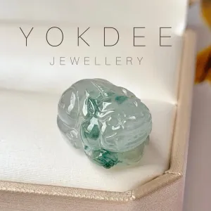 SOLD OUT: A-Grade Natural Floral Jadeite Pixiu No.171726