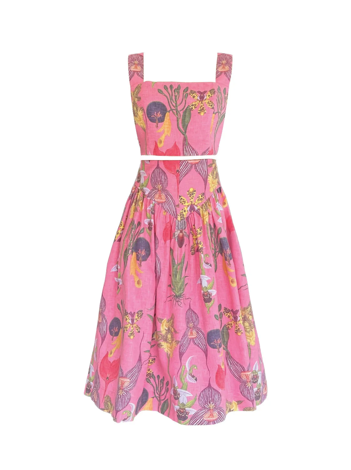 SOTAVENTO MIDI SKIRT IN BOTANICA PINK PRINT