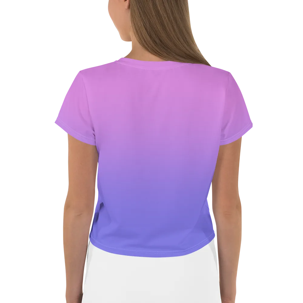 Sparkle Ghost Text Crop Tee (Adult XS-3XL)
