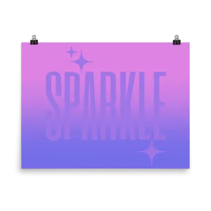 Sparkle Ghost Text Poster