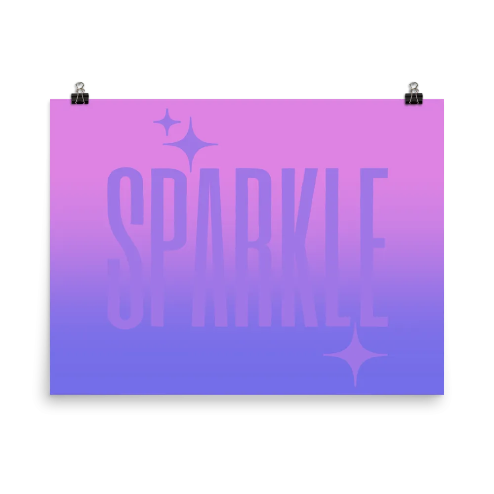 Sparkle Ghost Text Poster