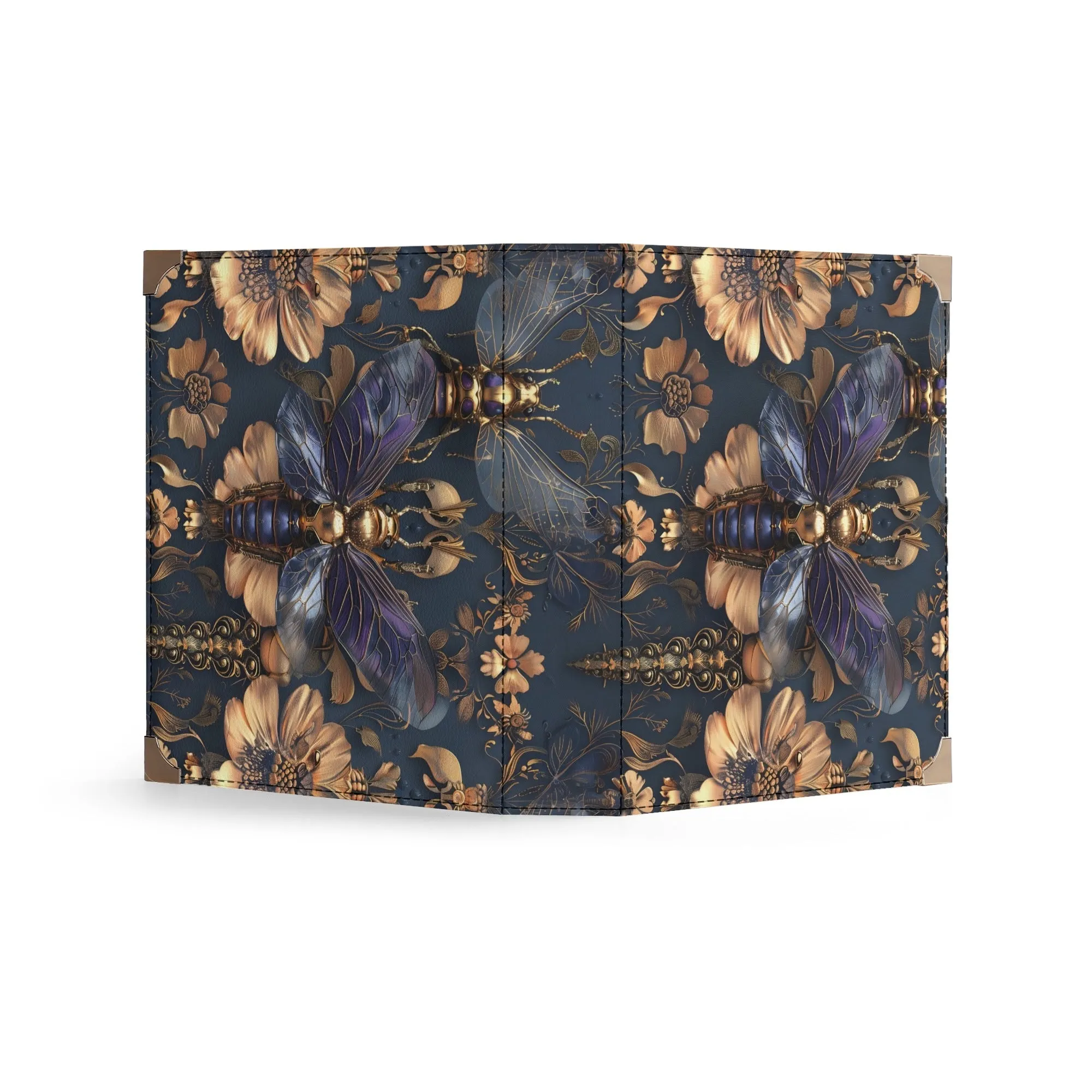 Steampunk Floral Insect Book Cover Crossbody Bag – Unique Gift for Readers and Steampunk Lovers