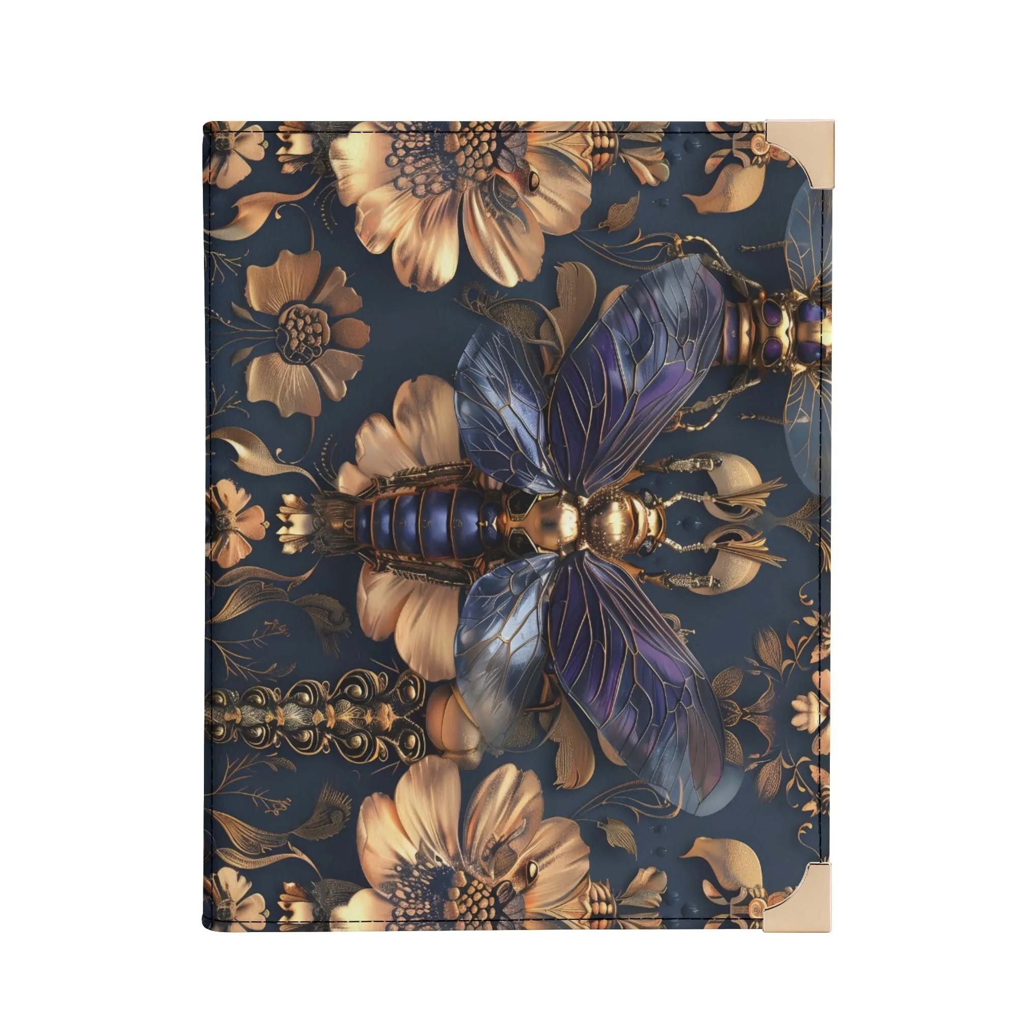 Steampunk Floral Insect Book Cover Crossbody Bag – Unique Gift for Readers and Steampunk Lovers