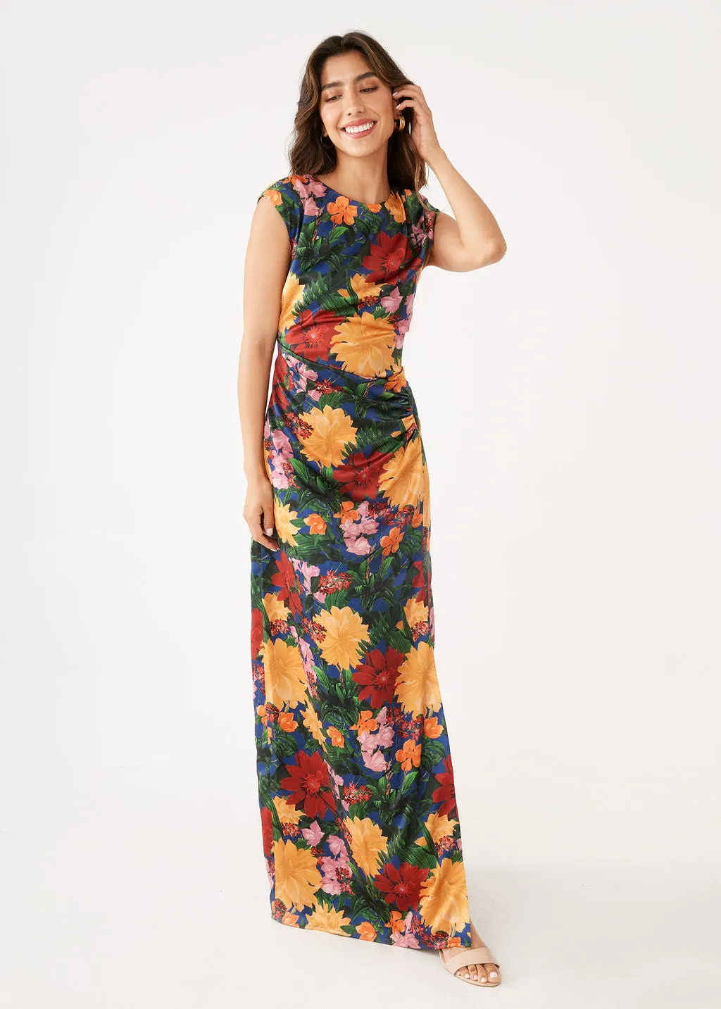 Stefanie Dress Full Bloom Satin