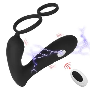Stimulateur de prostate avec anneaux shock