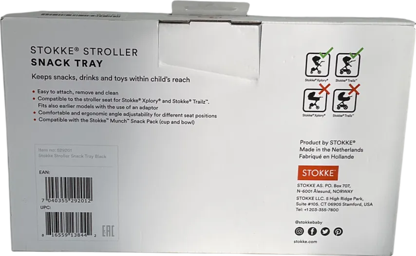 Stokke Black Stroller Snack Tray New Boxed