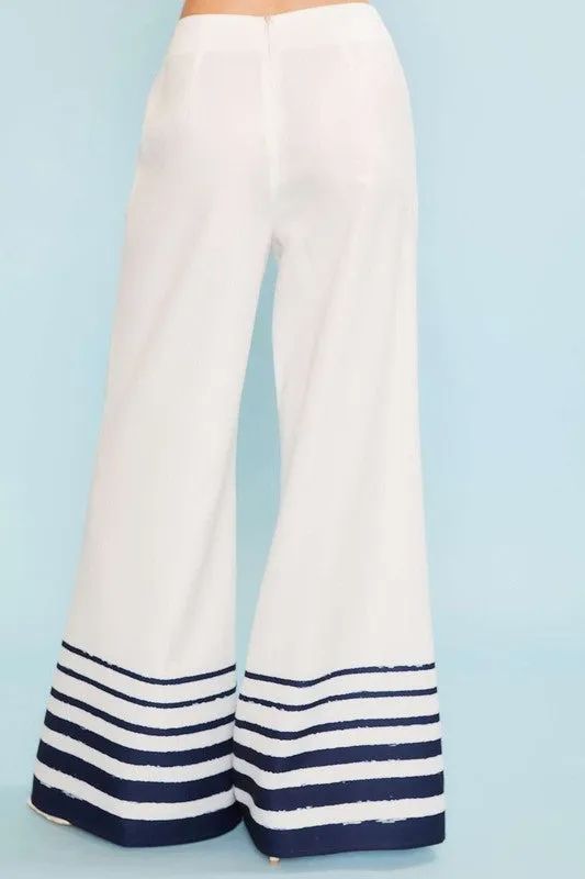 Stripe Wide Fit Pants