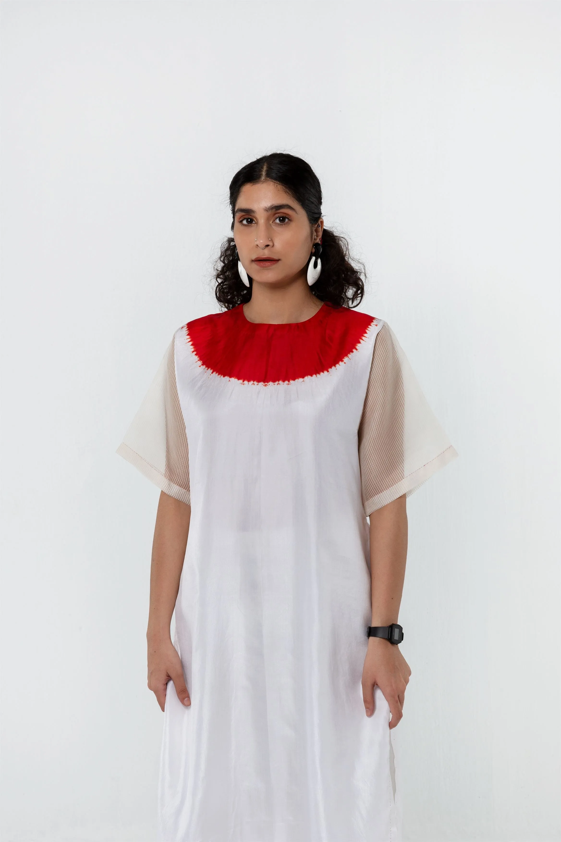 Studio Medium   I   Shibori Perignon SECTOR KURTA -  WHITEPOL 56