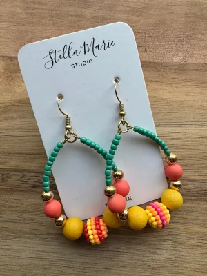 Summer Party Beaded Earrings
