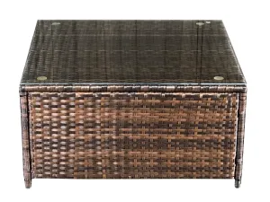 SUNSHINE WICKER GLASS TOP TABLE