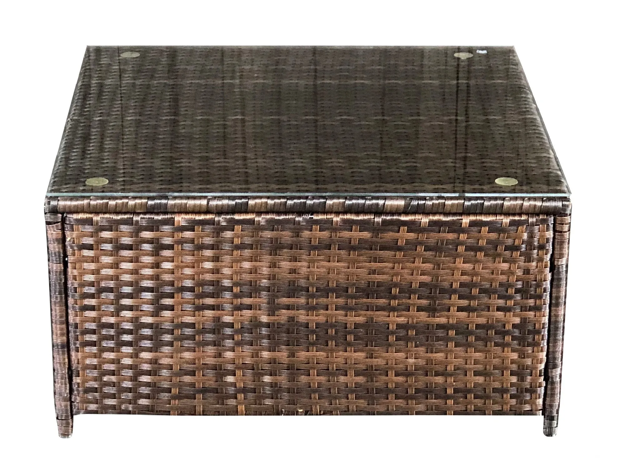 SUNSHINE WICKER GLASS TOP TABLE